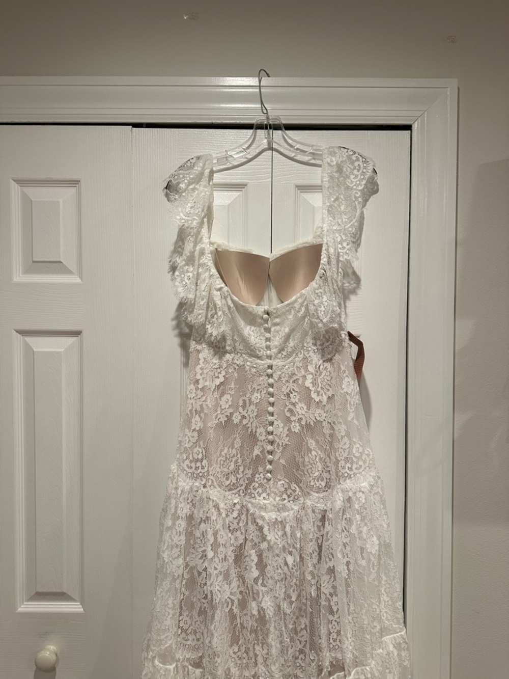 RISH Lauren Square-Neck A-Line Tiered Lace Wedding Gown - Picture 5 of 11